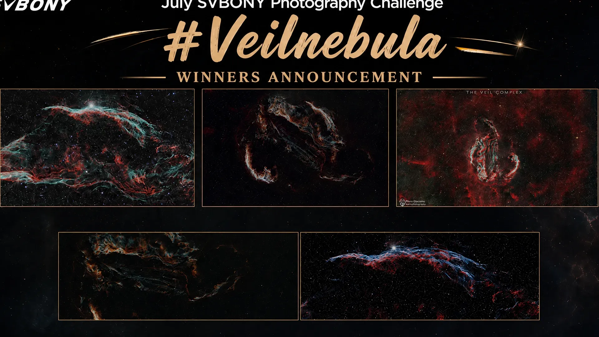 Announcement: Winners of the July #VeilNebula Astrophotography Challenge!