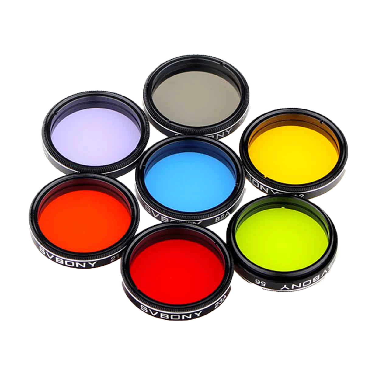 SV155 1.25 inch 7-Piece Filters Set for Moon Viewing Telescope Filter