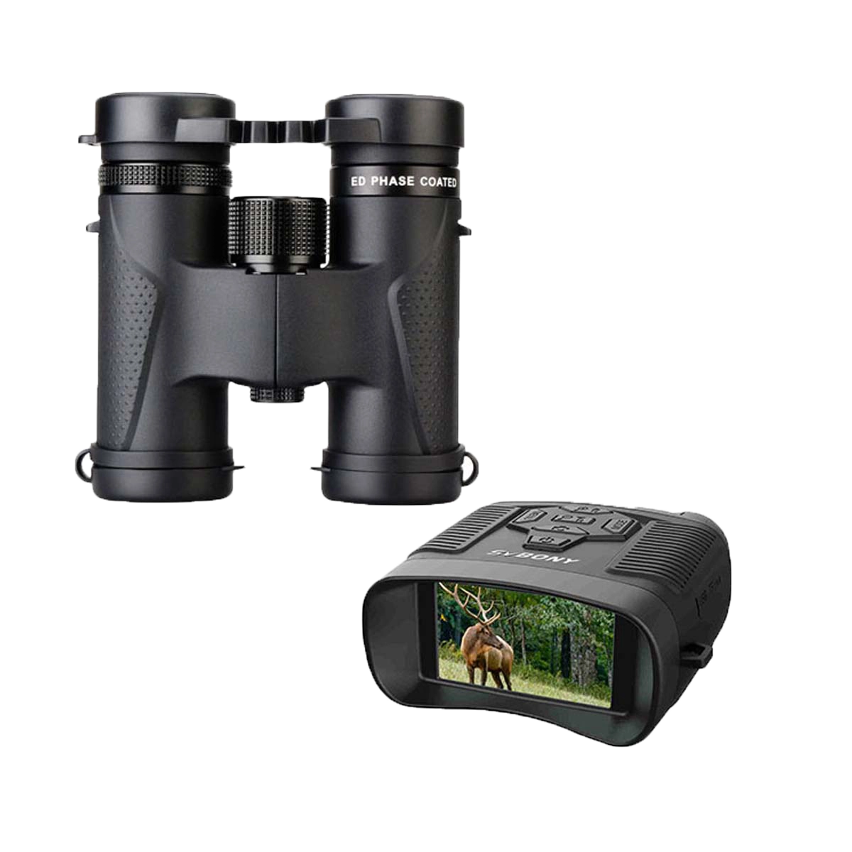 SVBONY SV202 8x32ED & SA206 Digital Infrared Binoculars Combo for observation wildlife