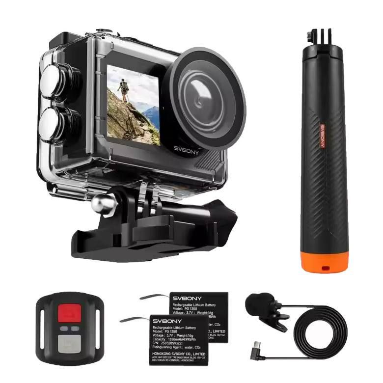 SVbony SVGO2 Action Camera 4K 30fps IPX8 Waterproof Diving Vlog