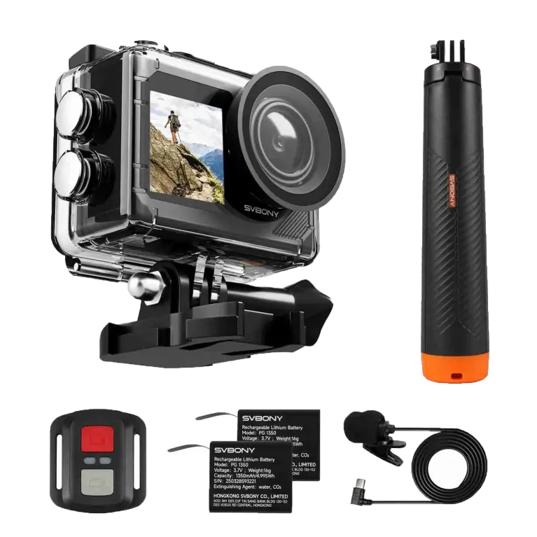 SVbony SVGO2 Action Camera 4K 30fps IPX8 Waterproof Diving Vlog