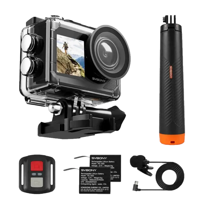 SVbony SVGO2 Action Camera 4K 30fps IPX8 Waterproof Diving Vlog