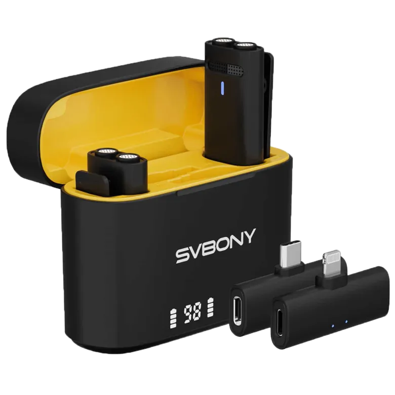 Svbony SVMic D1 Wireless Lavalier Microphone Noise Reduction Vlog Mic