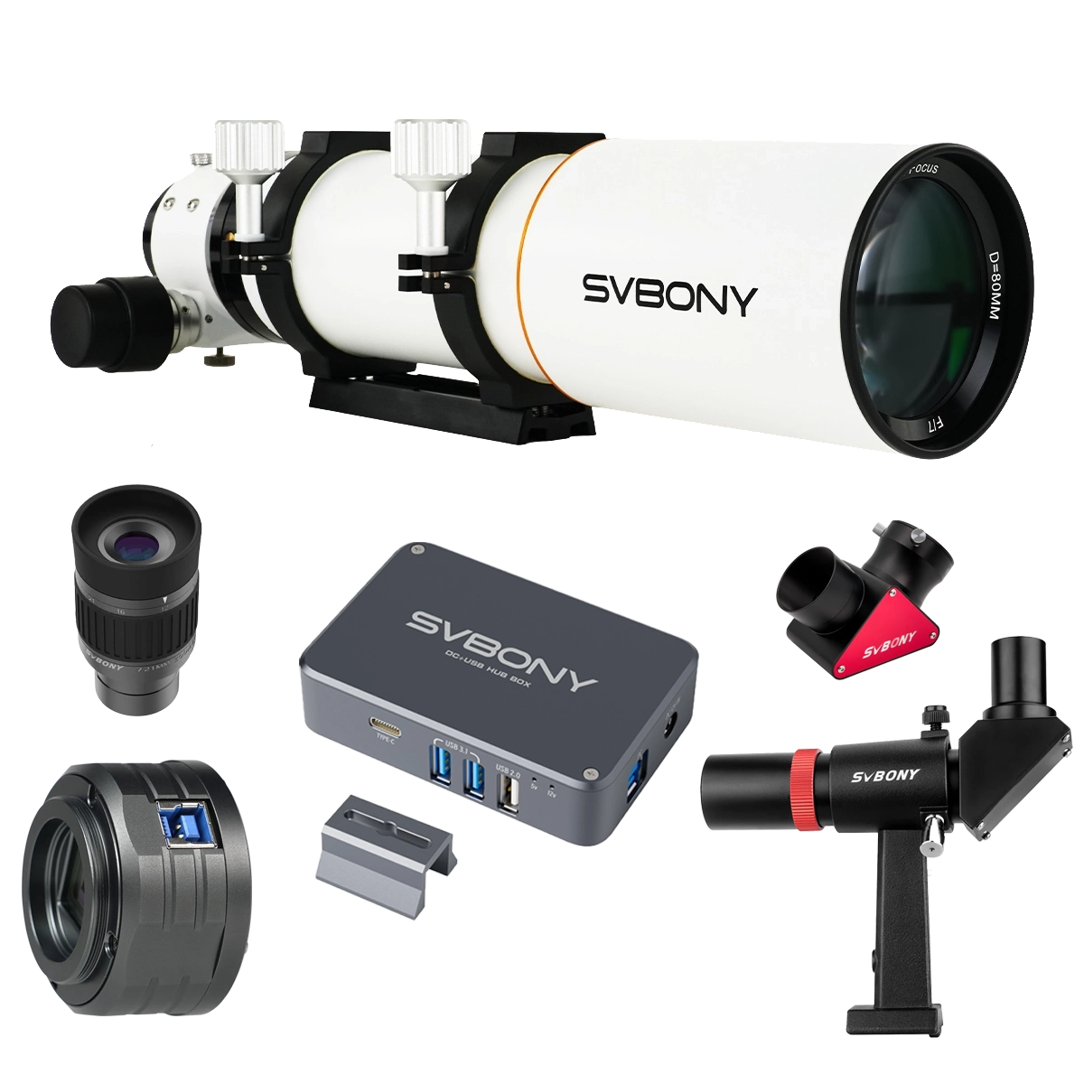 SVBONY SV503  Telescope Complete Kit with SV705C Planetary Camera & Accessories