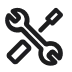 Svbony tools icon with wrench and screwdriver crossing for repair