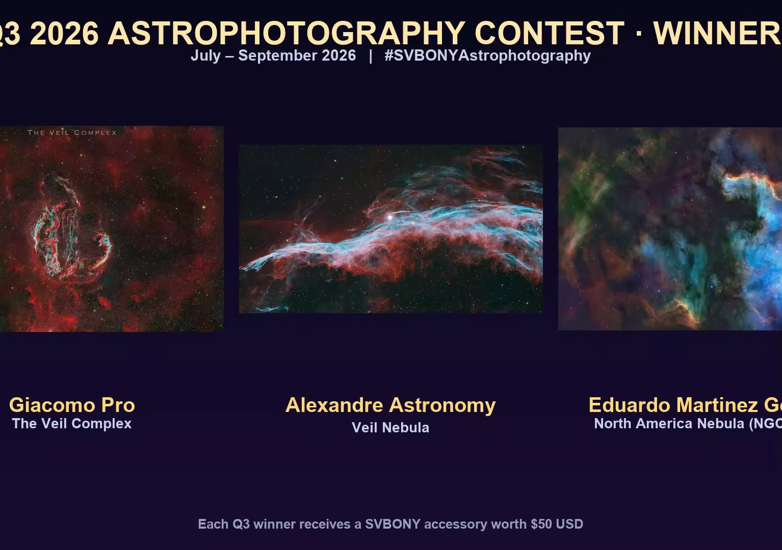SVBONY Q3 2026 Astrophotography Contest Winners Announced