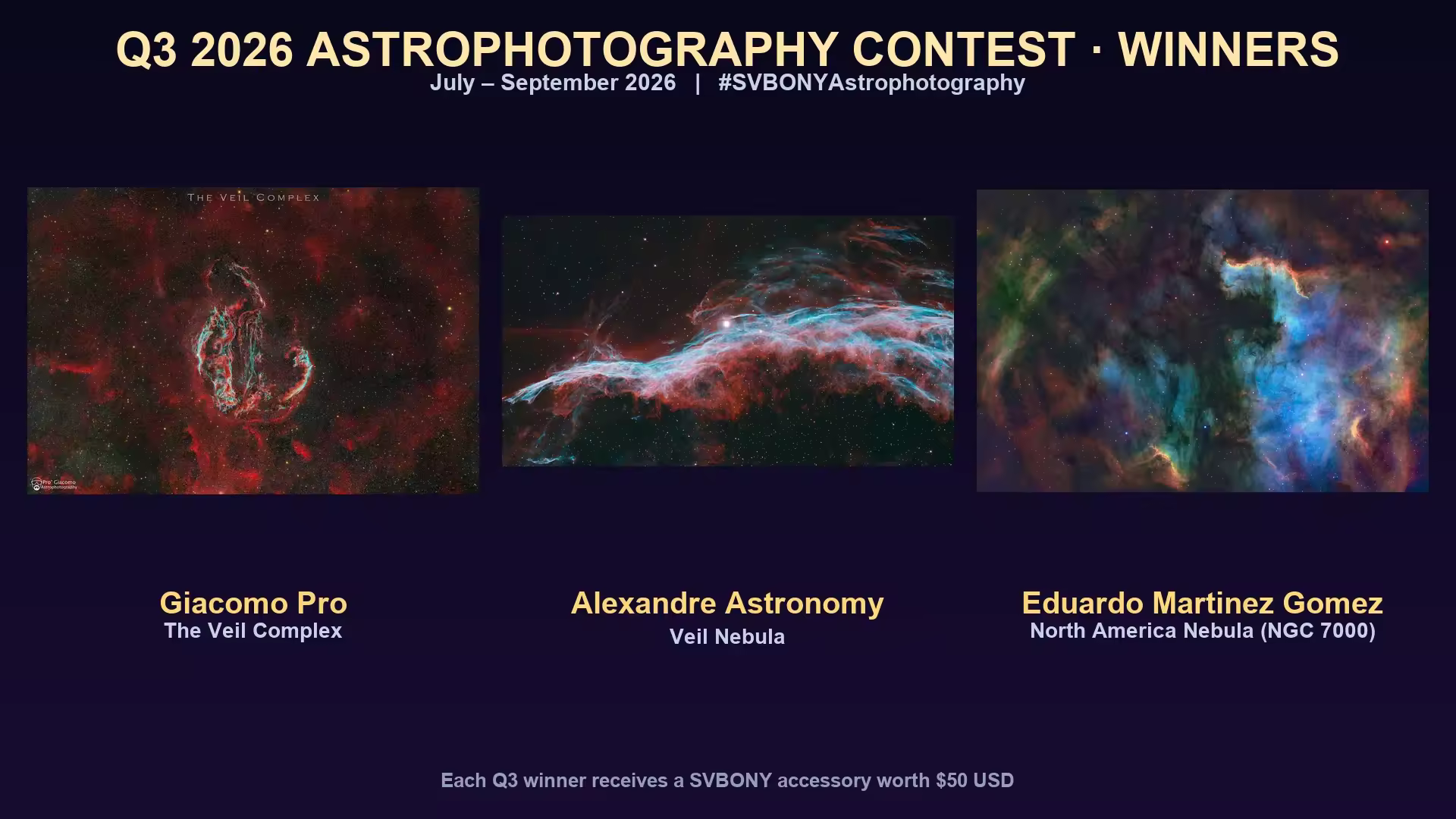 SVBONY Q3 2026 Astrophotography Contest Winners Announced