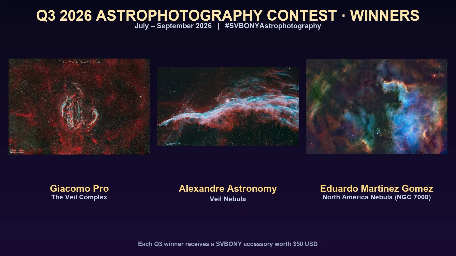 SVBONY Q3 2026 Astrophotography Contest Winners Announced